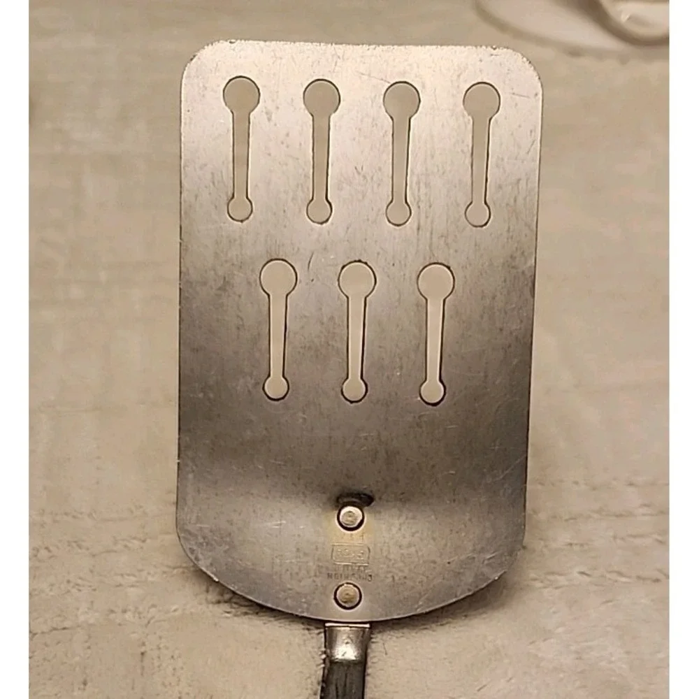 Ekco Slotted Spatula Spoon Stainless Tulip Design Vintage Kitchen‎ Utensil Lot 2